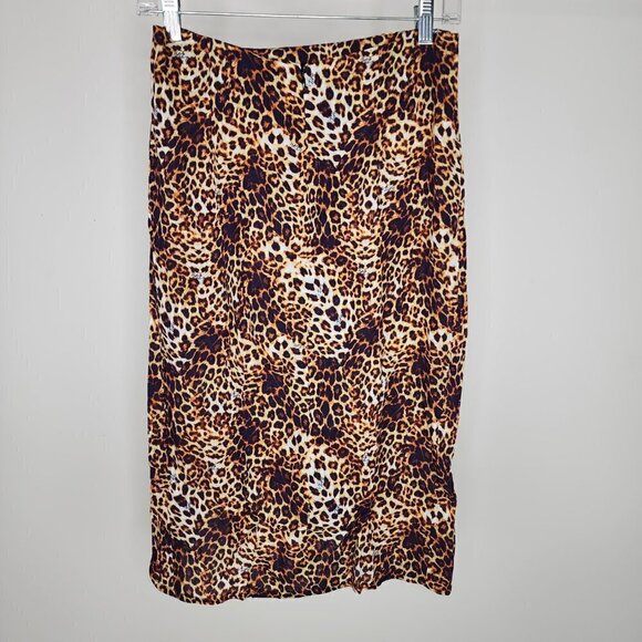 NWT VDM The Label Stassie Leopard Print Ruched Detail Skirt Small - Picture 6 of 11